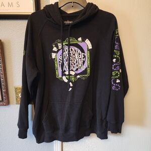 Torrid Beattlejuice Black Hoodie with Graphic Print Sz 1